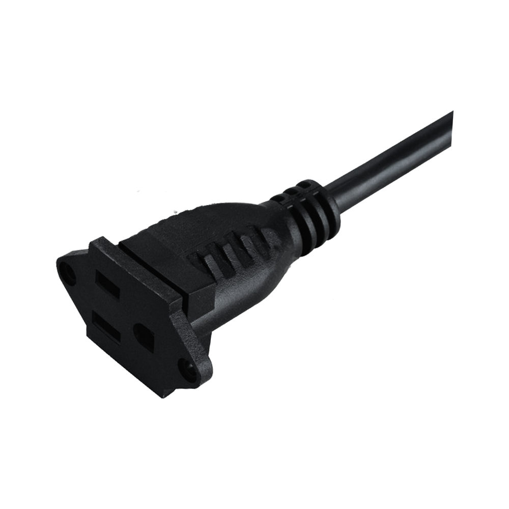 FT-3B2, sabit konektör puntalı UL sertifikalı güç kablosuna sahip bir ABD standardı üç çekirdekli tak-sokettir